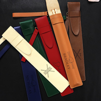 Sac à baguettes en cuir PU, pochette portable pour une paire de baguettes avec sangle de poignet pour batteurs et musiciens