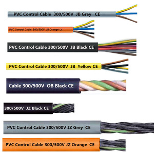 Câble de contrôle en PVC certifié CE 300/500V (fil de cuivre pur multicœur): noyau de 2 à 25 fils, 0.34m ㎡/ 0.5m ㎡/0.75m ㎡/1.0m ㎡/1.5m ㎡/2.5m ㎡ - Product Image 2