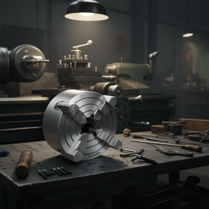 Mandrin de tour Vevor à 4 mors, 5 pouces (125 mm), en acier, serrage manuel pour machine à tournage de métaux - Product Image 2