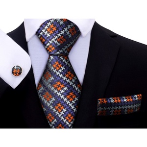 Fabrication professionnelle Bon prix <span class=keywords><strong>Cravate</strong></span> formelle pied-de-poule pour hommes <span class=keywords><strong>Cravate</strong></span> maigre brodée en polyester à prix réduit - Product Image 3