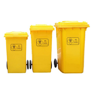 HDPE plastic garbage bin 120L outdoor with four wheels with EN840