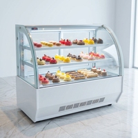 Vitrine Réfrigérée Commerciale Personnalisée en Acier Inoxydable pour Gâteaux, Conception Économe en Énergie, Idéale pour Pâtisseries Spécialisées