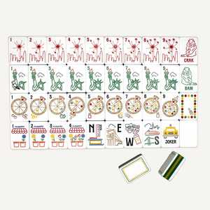 Jeu de Mahjong américain en acrylique vert peint à la main à 4 couches, 166 tuiles complètes, durable et résistant à la décoloration, parfait pour les soirées de jeu - Product Image 3