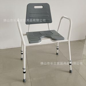 Chaise de douche avec dossier 63x56x86cm, équipement de sécurité antidérapant pour salle de bain pour personnes âgées et handicapées - Product Image 1