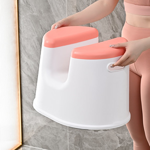 Tabouret de salle de bain épaissi pour adultes avec siège antidérapant pour femmes enceintes et personnes âgées, en matériau PPTPE - Product Image 3