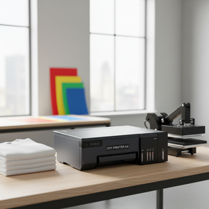 Machine d'impression par transfert thermique à bas <span class=keywords><strong>prix</strong></span>, <span class=keywords><strong>imprimante</strong></span> DTF A4 à jet d'encre <span class=keywords><strong>EcoTank</strong></span> L8058 modifiée pour l'impression DIY sur t-shirts, textiles et tissus - Product Image 1