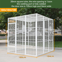 Grande vente d'usine : Tubes carrés en fer et cages à oiseaux peintes, maisons pour perroquets, volières
