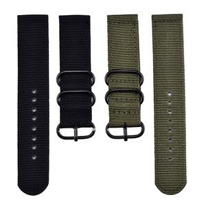 Bracelet de montre en nylon premium pour homme et <span class=keywords><strong>femme</strong></span>, 18 mm, 20 mm, 22 mm, 24 mm, avec boucle en acier inoxydable noir, attache rapide, bracelet de montre sport - Product Image 3