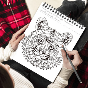 Best-seller : Livre <span class=keywords><strong>de</strong></span> <span class=keywords><strong>coloriage</strong></span> pour adultes avec motifs <span class=keywords><strong>de</strong></span> mandalas animaux, pour la relaxation, l'art-thérapie et les loisirs créatifs faciles, personnalisable - Product Image 5