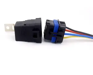 12v 24V 40A 5pin 4pin mühürlü otomatik röle 16AWG tel su geçirmez röle