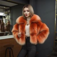 2025 nouveau hiver Crop Style grande taille veste de fourrure femmes réel manteau de fourrure de renard