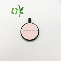 OKSILICONE Benutzer definierte ID Silent Silicone Pet Tag Gravierte runde Form für Anti-Lost Dog Cat ID Name Benutzer definierter QR-Code Logo Gummi-Tags