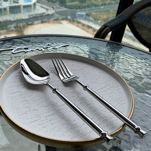 Ensemble de 4 couverts DF BC pour cuisine occidentale, couteau, fourchette et cuillère, acier inoxydable 304, pour restaurant de steak, style hôtelier européen de luxe léger - Product Image 3