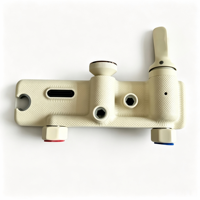 Ensemble de douche moderne blanc crème avec corps de valve en laiton massif, système de douche pluie multifonction pour la rénovation des salles de bain à domicile et à l'hôtel