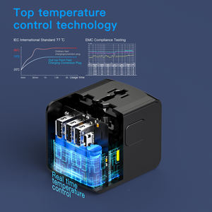 Adaptador de Viaje Universal con Enchufe Eléctrico, Adaptador de Viaje con Enchufe para EE. UU., Reino Unido, UE y Australia, Dispositivo de Viaje de Carga Rápida para Todo el Mundo - Product Image 3