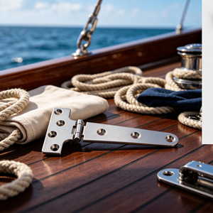 Charnière en T robuste en acier inoxydable AISI316 pour bateaux et yachts, charnière de sangle de type T, charnières moulées pour yachts - Product Image 5