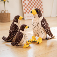 Poupée Aigle de Simulation Transfrontalière, Jouet en Peluche Super Doux, Poupée Oiseau Faucon, Ornements Cognitifs, Accessoires de Photographie, Coton PP