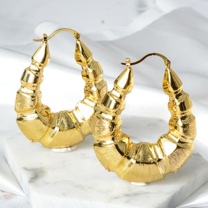 Pendientes de Aro Grandes de Cobre de Alta Calidad con Baño de Oro de 14K para Mujer, Estilo Hip Hop, Personalizables, Ideales para Bodas y Fiestas - ¡Gran Venta Africana! - Product Image 1