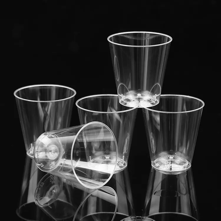 Круглые одноразовые пластиковые стаканы для выстрела, 30 мл/60 мл, десертные чашки, украшения для свадебной вечеринки, товары, домашняя кухонная чашка