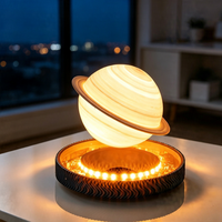 Lámpara Lunar Levitante Magnética con Control Táctil, Luz Nocturna Saturno Antigravedad, LED Blanco Cálido, para el Hogar, Regalo de Cumpleaños, Fabricada por HCNT