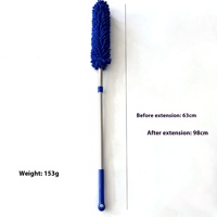 Nouvelle tête de plumeau rétractable en chenille durable, manche en plastique 63-98 cm, dépoussiéreur électrostatique pour plafond, lit, canapé