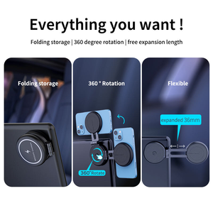 Soporte Magnético Giratorio de 360 Grados para Teléfono de Coche con Cargador Inalámbrico y Fuerte Succión al Vacío para Teléfono Móvil - Product Image 2
