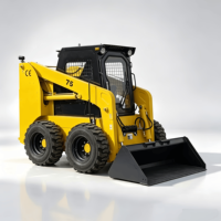 Sunblaze Shandong Memproduksi Mini Skid Steer Loader 3 Ton Mesin Diesel Efisiensi Tinggi 0.5 Cbm Bucket Front Loader Attachment