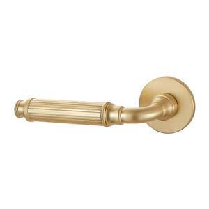 Manija de puerta personalizada de fábrica 8027, palanca antigua de oro satinado de lujo, manija y perilla de aleación de ZINC, manija de puerta interior de casa - Product Image 4