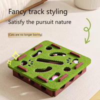 Jouet pour chat écologique classique et simple en feutre et plastique, avec labyrinthe à balles et trous, design anti-ennui et anti-anxiété, pour stimuler votre chat