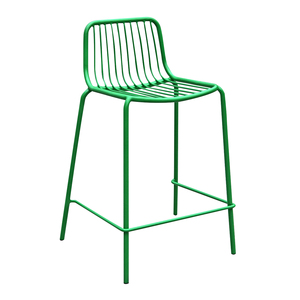 Chaise moderne en fil d'aluminium avec coussin beige. Design élégant, léger et respirant pour la salle à manger du <span class=keywords><strong>restaurant</strong></span> ou du salon - Product Image 3