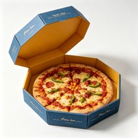 Boîte à pizza hexagonale personnalisée en gros, emballage unique en carton ondulé pour la promotion de la marque