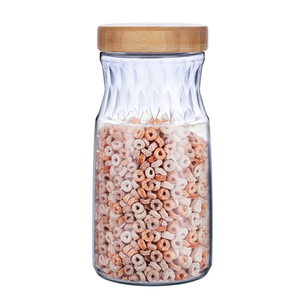 36oz Glass Food Storage Container <strong>With</strong> Bamboo <strong>Lid</strong> Airtight Vacuum Seal BPA Free <strong>Borosilicate</strong> Kitchen Pantry Large Capacity - Product Image 2
