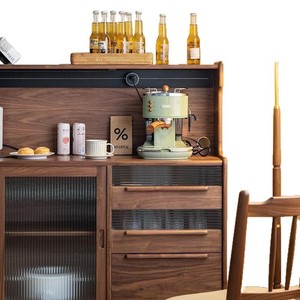 North American Walnut Solid Wood <b>Sideboard</b> 120cm Storage Cabinet Living Room Nordic Minimalist Design - Product Image 5