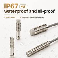 Capteur de proximité M8 à 3 fils CC, interrupteur inductif 2-4 mm NPN PNP NO NC, étanche IP67, certifié CE pour la détection de position des tours CNC