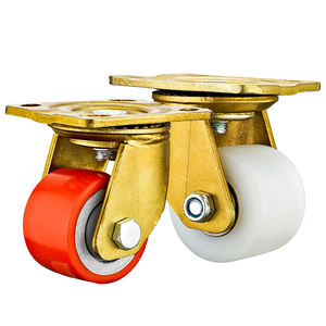 Roulettes de <span class=keywords><strong>3</strong></span> "en nylon et PU à profil bas et centre de gravité pour chariots et charges lourdes. - Product Image 4