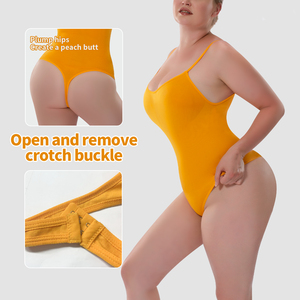 Body Moldeador Transpirable sin Costuras para Mujer, Control de Abdomen, Moldea la Cintura, Levanta Glúteos, <span class=keywords><strong>con</strong></span> Tanga - Product Image 3