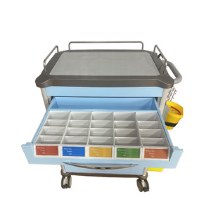 Chariot d'hôpital Yao Kang en ABS, 4 roulettes, multifonctionnel avec tiroirs pour usage médical - Product Image 5