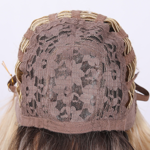 Nouvelle perruque synthétique en gros 2026 pour femmes, franges naturelles, <span class=keywords><strong>dégradé</strong></span> doré, <span class=keywords><strong>cheveux</strong></span> longs bouclés, usage quotidien SM506 - Product Image 4