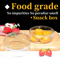 Boîte en plastique de qualité alimentaire chinoise de 13.4cm exquise petite boîte à collation pour le festival de la mi-automne gâteaux de lune pain Transparent vide