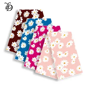 Super soft Hawaiian summer Daisy pattern Style Polyester Printed 100% polyester fabric for clothing