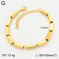 Pulseras de Cadena con Clips de Papel Rolo Libres de Níquel y Plomo, Pulsera de Acero Inoxidable con Barra Personalizable