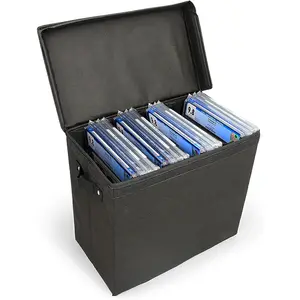 Sacchetti per documenti ignifughi custodia per CD a prova di fuoco impermeabile scatola per DVD libro di archiviazione di grandi capacità pieghevole Organizer per auto