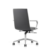 Chaises de bureau de direction de luxe contemporaines en cuir, dossier moyen, pour PDG, cadre, usage commercial