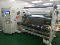 Machine de laminage et de rembobinage automatique de rouleaux géants de film PET pour vitres de voiture, 1600 mm, avec contrôle PLC et tension servo automatique