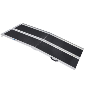 Rampa <span class=keywords><strong>para</strong></span> <span class=keywords><strong>Discapacitados</strong></span> de 6 pies, rampa antideslizante <span class=keywords><strong>para</strong></span> silla de ruedas con una superficie antideslizante aplicada, rampa plegable de aluminio portátil <span class=keywords><strong>para</strong></span> <span class=keywords><strong>discapacitados</strong></span> - Product Image 1