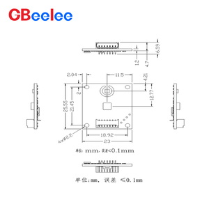 Capteur de formaldéhyde anti-interférence GBeelee BL-MZ-501C, module de capteur de gaz de qualité de l'<span class=keywords><strong>air</strong></span> MEMS, détection de température et d'humidité, faible consommation - Product Image 3