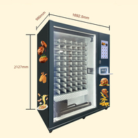 Distributeur automatique d'aliments chauds pour fast-food avec chauffage automatique Distributeur automatique d'aliments chauds pour boîte à lunch avec écran tactile