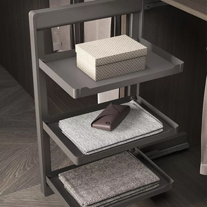 Clothing Organizer 3 Tier <b>Storage</b> Rack With <b>Drawer</b> Bedroom Bathroom Use Durable Standing Type Rectangle Shape - Product Image 1