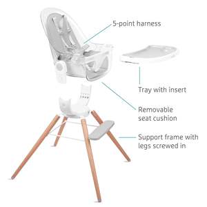 Hot Sale High Quality Modern Stylish High Chair for Baby &amp; <strong>Toddler</strong> Clear Seat with 360&deg; Swivel for Baby Feeding &amp; Nursing - Product Image 5