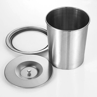 Poubelle en métal cachée pour Table de cuisine Comptoir en acier inoxydable Poubelle intégrée Dissimuler la poubelle de stockage